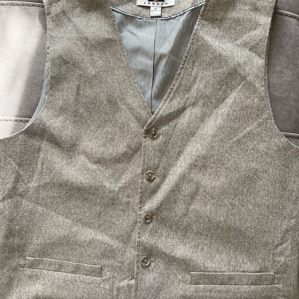 Joseph Abboud Tan Button-Up Vest